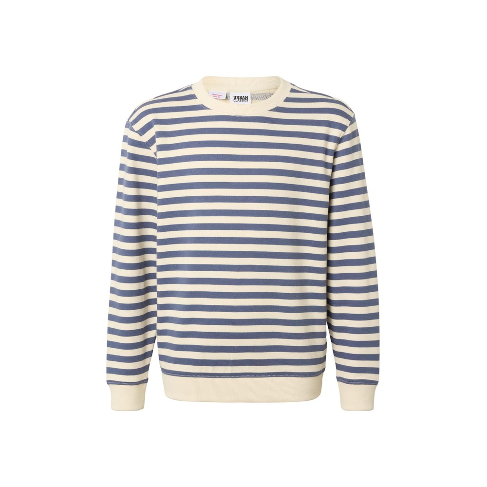 Urban Classics - Striped Crewneck Sweatshirt Kinder - Creme/Blau